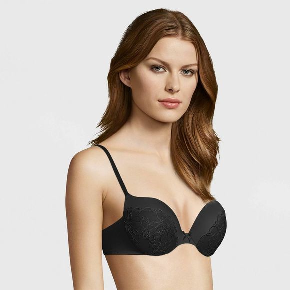 Maidenform Self Expressions Women's Natural Boost Push Up Bras 34C black 3201 - Picture 2 of 12